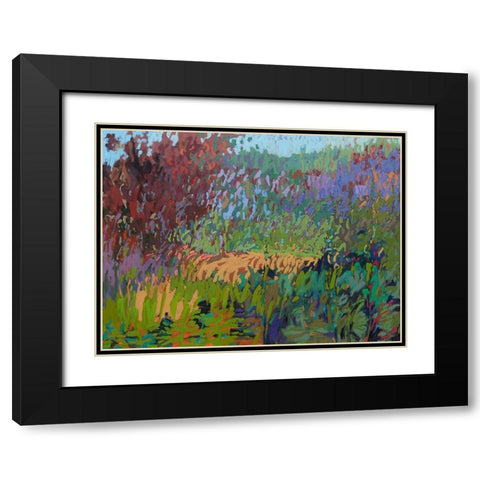 Color Field No. 72 Black Modern Wood Framed Art Print with Double Matting by Schmidt, Jane