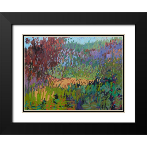 Color Field No. 72 Black Modern Wood Framed Art Print with Double Matting by Schmidt, Jane