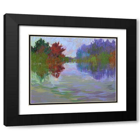 Waterways VII Black Modern Wood Framed Art Print with Double Matting by Schmidt, Jane