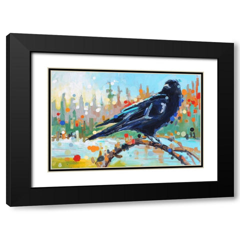 A Thousand Times Black Modern Wood Framed Art Print with Double Matting by Swanson, Adam