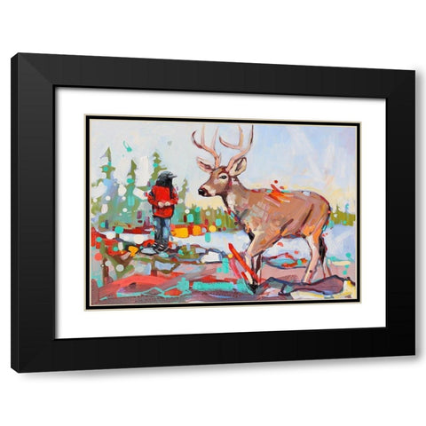 Love Letters Black Modern Wood Framed Art Print with Double Matting by Swanson, Adam