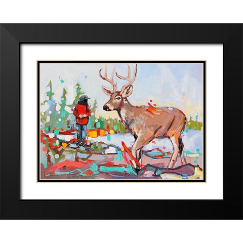 Love Letters Black Modern Wood Framed Art Print with Double Matting by Swanson, Adam