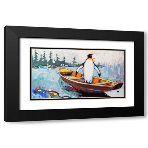 Styx Black Modern Wood Framed Art Print with Double Matting by Swanson, Adam