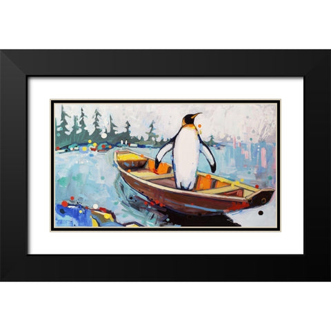 Styx Black Modern Wood Framed Art Print with Double Matting by Swanson, Adam