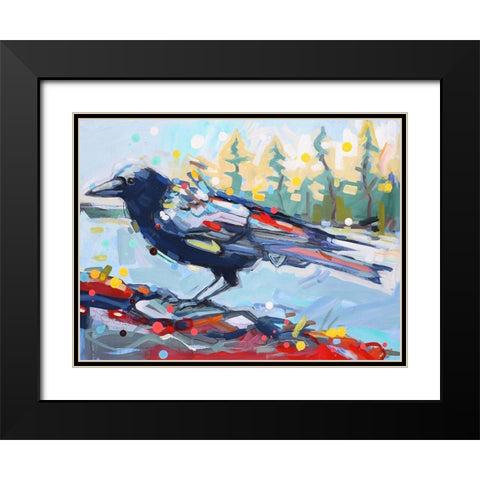 Working Backwards Black Modern Wood Framed Art Print with Double Matting by Swanson, Adam