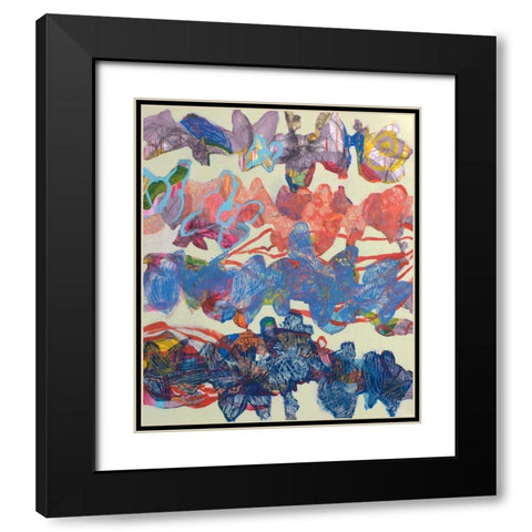 Flurina Black Modern Wood Framed Art Print with Double Matting by Siegmann, Sofie