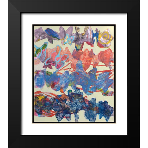 Flurina Black Modern Wood Framed Art Print with Double Matting by Siegmann, Sofie