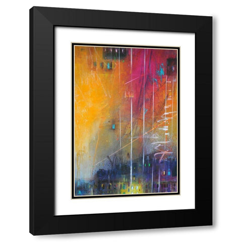 Light No. 17 Black Modern Wood Framed Art Print with Double Matting by Schubert, Bea Garding