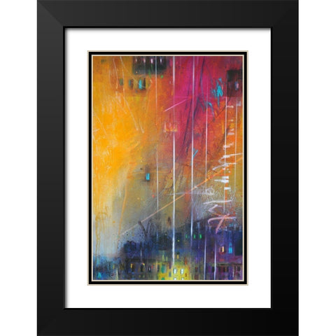 Light No. 17 Black Modern Wood Framed Art Print with Double Matting by Schubert, Bea Garding
