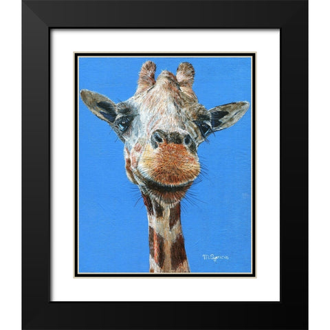 Norman Black Modern Wood Framed Art Print with Double Matting by Symons, Melissa