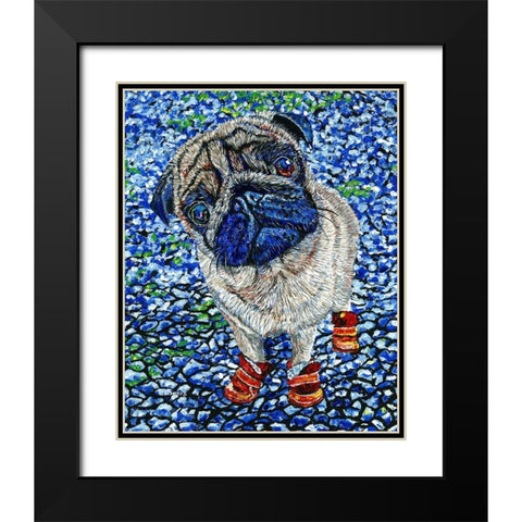 Boots Black Modern Wood Framed Art Print with Double Matting by Symons, Melissa