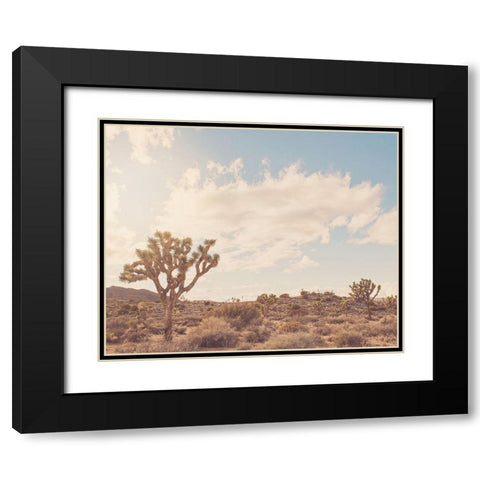 Sunshine and Joshua Trees Black Modern Wood Framed Art Print with Double Matting by Soffia, Myan