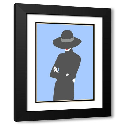Lady No. 2 Black Modern Wood Framed Art Print with Double Matting by Salvadori, Sean