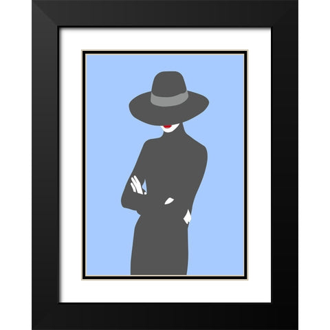 Lady No. 2 Black Modern Wood Framed Art Print with Double Matting by Salvadori, Sean