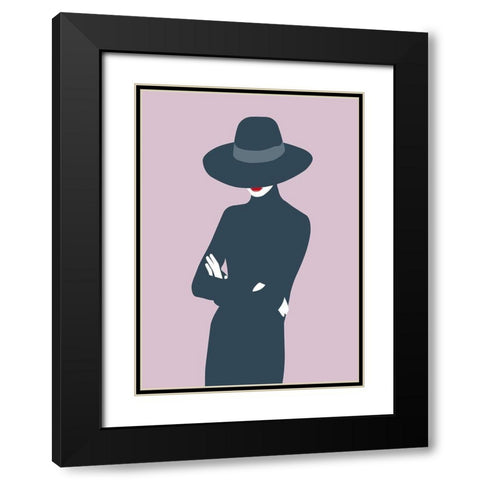 Lady No. 3 Black Modern Wood Framed Art Print with Double Matting by Salvadori, Sean