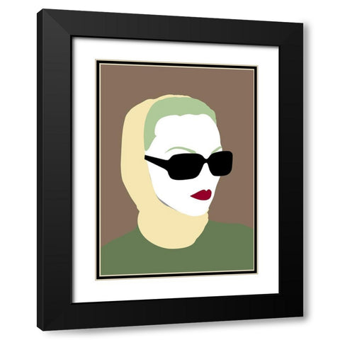 Lady No. 9 Black Modern Wood Framed Art Print with Double Matting by Salvadori, Sean