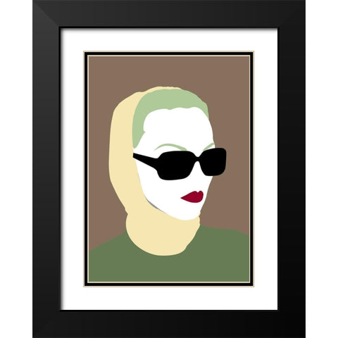 Lady No. 9 Black Modern Wood Framed Art Print with Double Matting by Salvadori, Sean