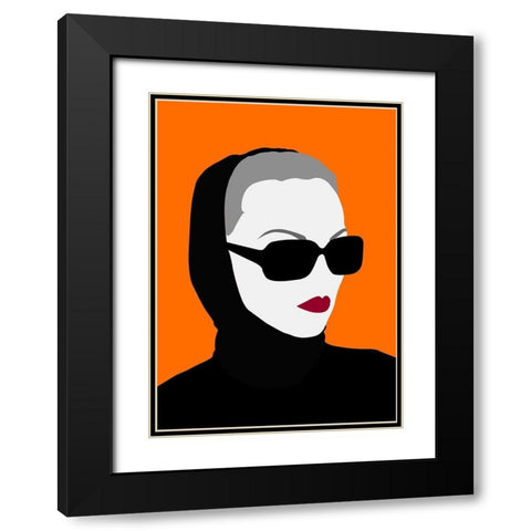 Lady No. 10 Black Modern Wood Framed Art Print with Double Matting by Salvadori, Sean