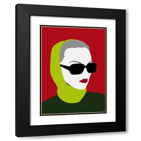 Lady No. 11 Black Modern Wood Framed Art Print with Double Matting by Salvadori, Sean