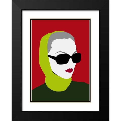 Lady No. 11 Black Modern Wood Framed Art Print with Double Matting by Salvadori, Sean