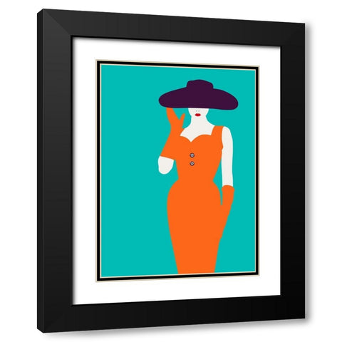 Lady No. 12 Black Modern Wood Framed Art Print with Double Matting by Salvadori, Sean