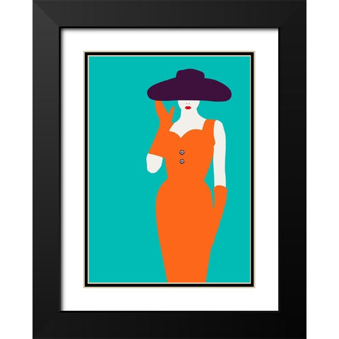 Lady No. 12 Black Modern Wood Framed Art Print with Double Matting by Salvadori, Sean
