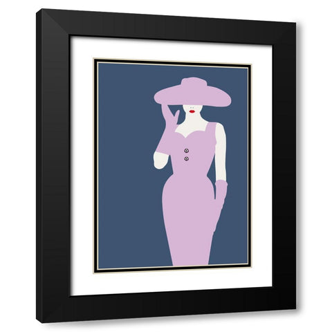 Lady No. 14 Black Modern Wood Framed Art Print with Double Matting by Salvadori, Sean