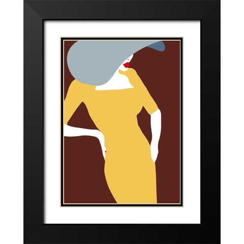 Lady No. 17 Black Modern Wood Framed Art Print with Double Matting by Salvadori, Sean