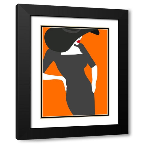 Lady No. 18 Black Modern Wood Framed Art Print with Double Matting by Salvadori, Sean