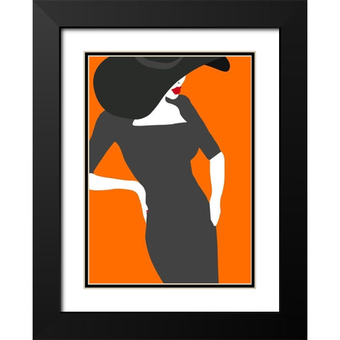 Lady No. 18 Black Modern Wood Framed Art Print with Double Matting by Salvadori, Sean