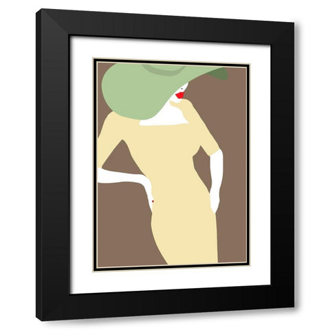 Lady No. 19 Black Modern Wood Framed Art Print with Double Matting by Salvadori, Sean