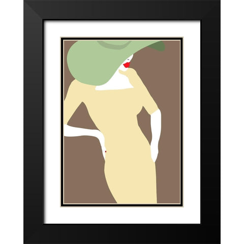 Lady No. 19 Black Modern Wood Framed Art Print with Double Matting by Salvadori, Sean