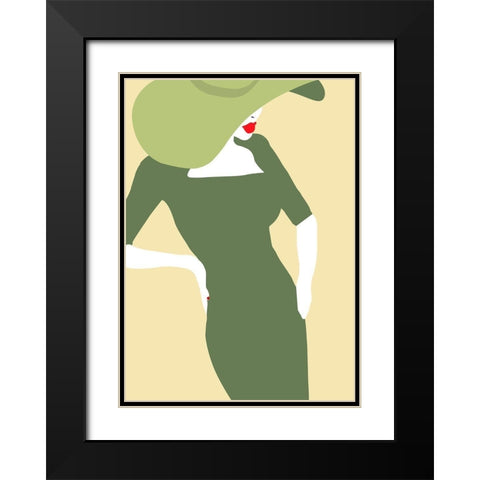 Lady No. 20 Black Modern Wood Framed Art Print with Double Matting by Salvadori, Sean