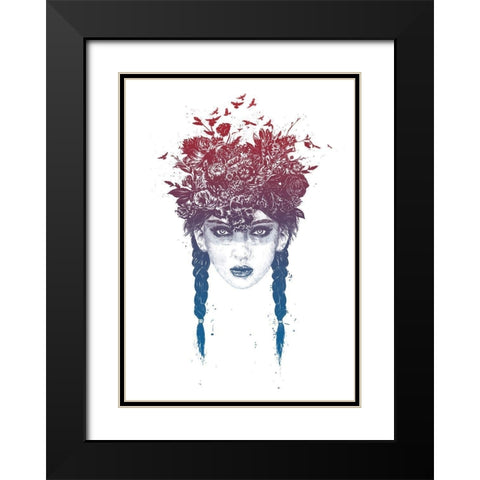 Summer Queen No. 2 Black Modern Wood Framed Art Print with Double Matting by Solti, Balazs