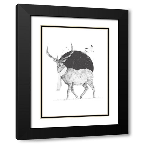 Winter Is All Around Black Modern Wood Framed Art Print with Double Matting by Solti, Balazs