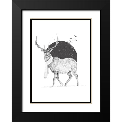 Winter Is All Around Black Modern Wood Framed Art Print with Double Matting by Solti, Balazs