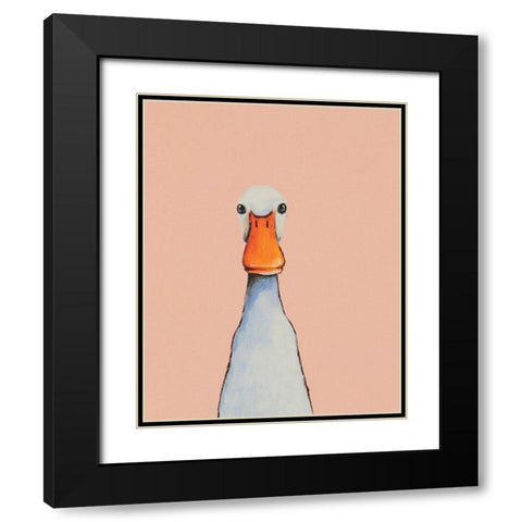 Little Duck Black Modern Wood Framed Art Print with Double Matting by Stewart, Lucia