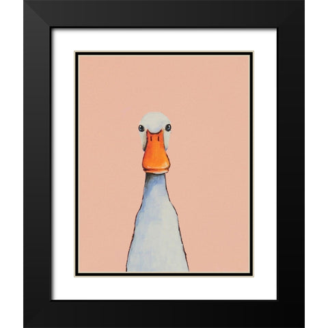Little Duck Black Modern Wood Framed Art Print with Double Matting by Stewart, Lucia