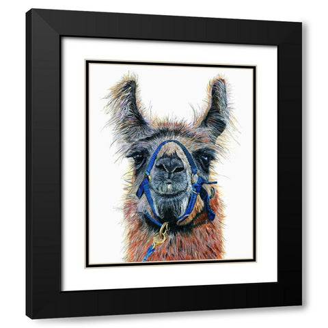Dalai Llama Black Modern Wood Framed Art Print with Double Matting by Symons, Melissa