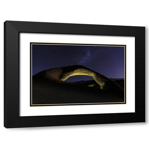 Backlit Mobius Arch Black Modern Wood Framed Art Print with Double Matting by Severn, Shawn/Corinne