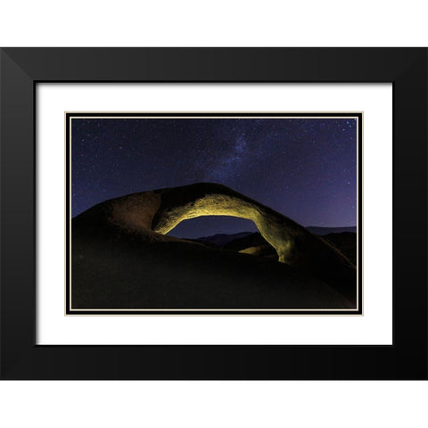 Backlit Mobius Arch Black Modern Wood Framed Art Print with Double Matting by Severn, Shawn/Corinne