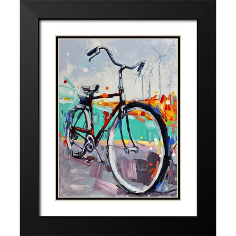 Animal Picnic Black Modern Wood Framed Art Print with Double Matting by Swanson, Adam