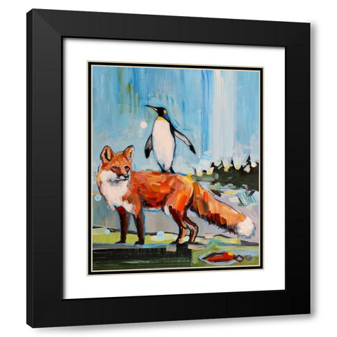 Chase Black Modern Wood Framed Art Print with Double Matting by Swanson, Adam
