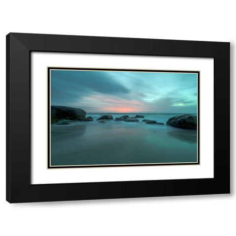 Roving Black Modern Wood Framed Art Print with Double Matting by Sieczkiewicz, David A.