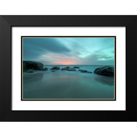 Roving Black Modern Wood Framed Art Print with Double Matting by Sieczkiewicz, David A.