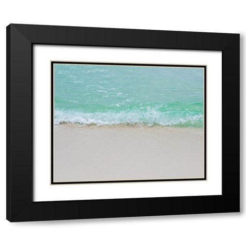 Little Waves Black Modern Wood Framed Art Print with Double Matting by Soffia, Myan