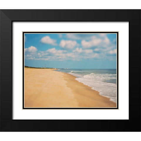 Virginia Beach Black Modern Wood Framed Art Print with Double Matting by Soffia, Myan