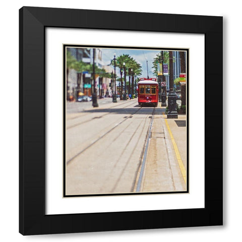 Streetcar Black Modern Wood Framed Art Print with Double Matting by Soffia, Myan