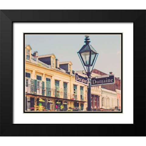 Rue de la Levee Black Modern Wood Framed Art Print with Double Matting by Soffia, Myan