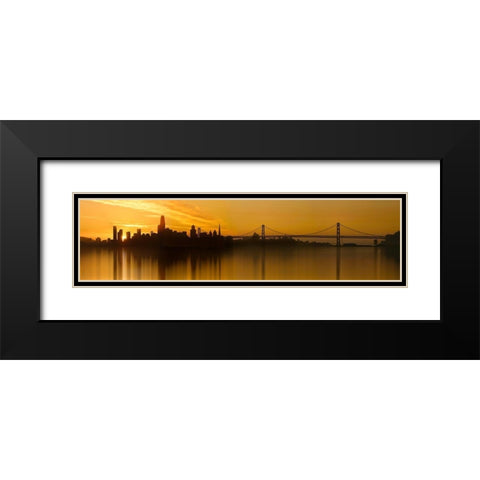 Urban Fall Black Modern Wood Framed Art Print with Double Matting by Sie, Lee